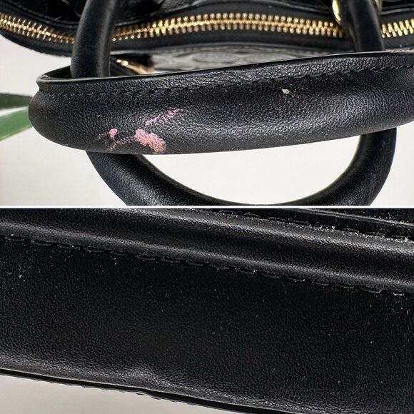 Coach Mini Sierra Satchel Bag Black Embossed Signature Leather Gold Hardware - Picture 9 of 14